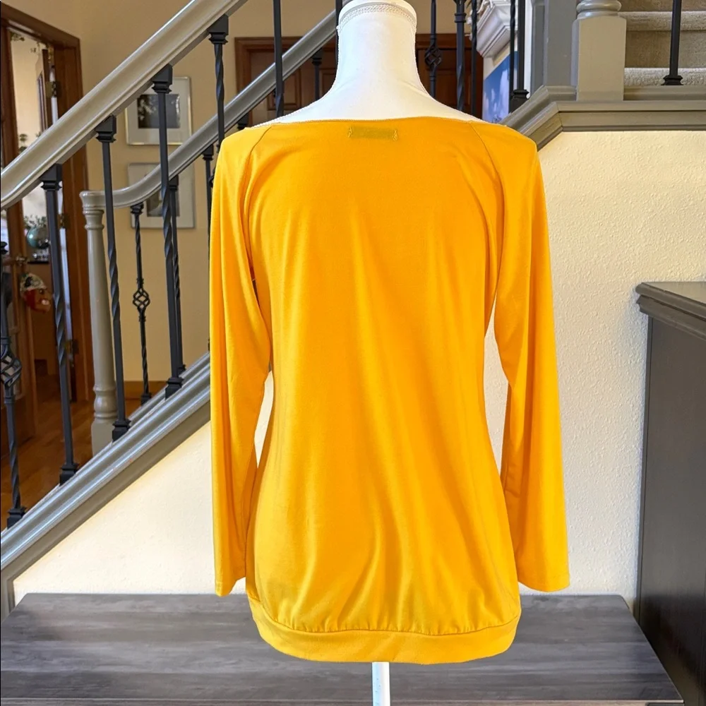 SHEIN Long Sleeve Yellow Top Size Small - Picture 4 of 8